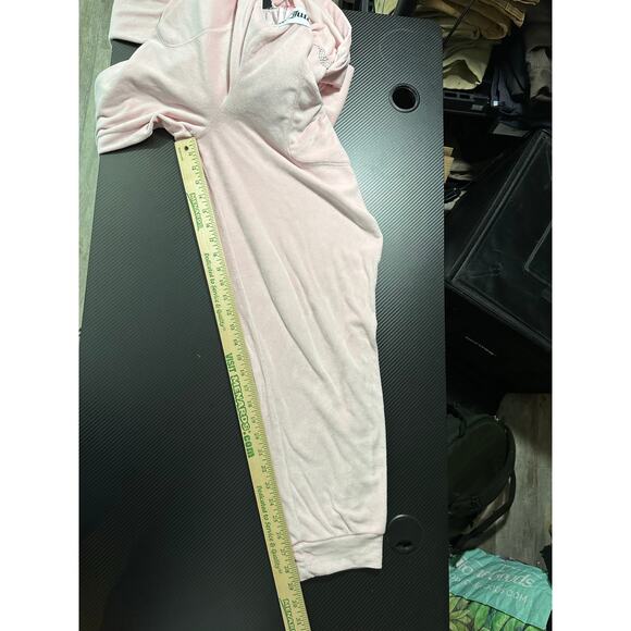 Juicy Couture Y2K  “JUICY” Jeweled Comfy Lounge Set Pink Velour Size Medium - Picture 11 of 16